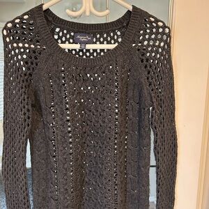 American Eagle Outfitters Gray Knit Sweater